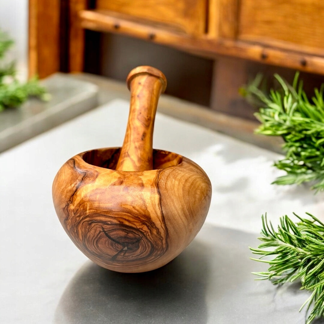 OLIVE WOOD MORTAR WITH PESTLE DMZ10 ARKAY FOR SPICES ECO Manufacturer code DMZ10