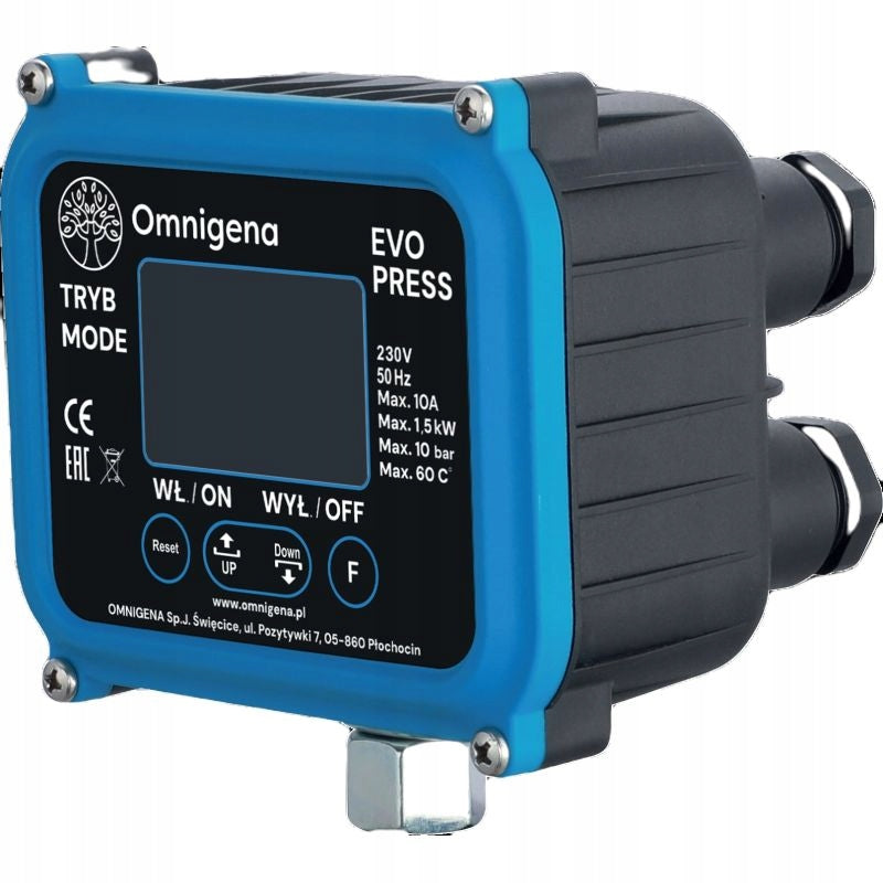 OMNIGENA ELECTRONIC PRESSURE SWITCH PUMP EVO PRESS 160l/min 1/4" Packaging status original