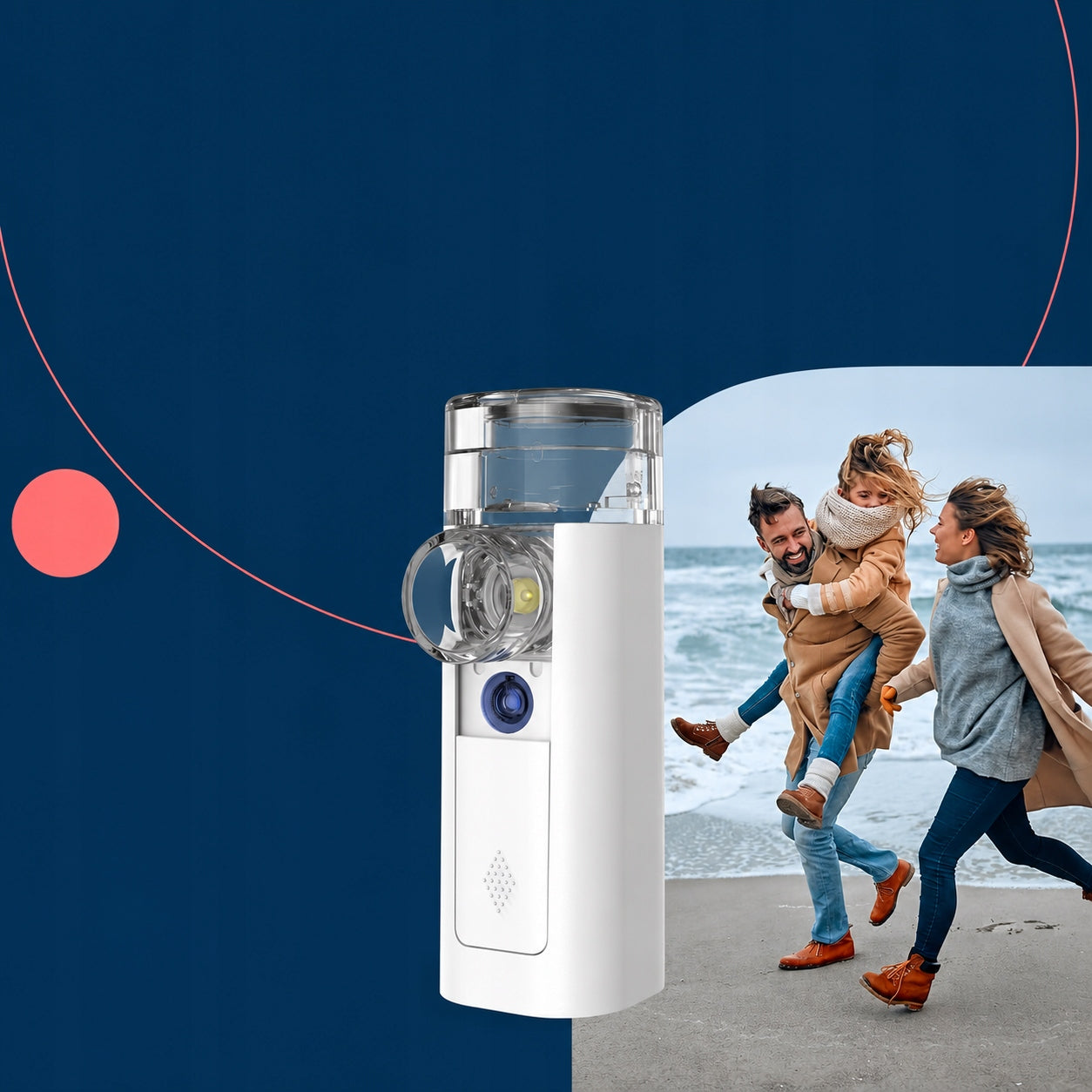 OMRON Mini Air 360+ Nebulizer Mesh Inhaler Portable Packaging status original