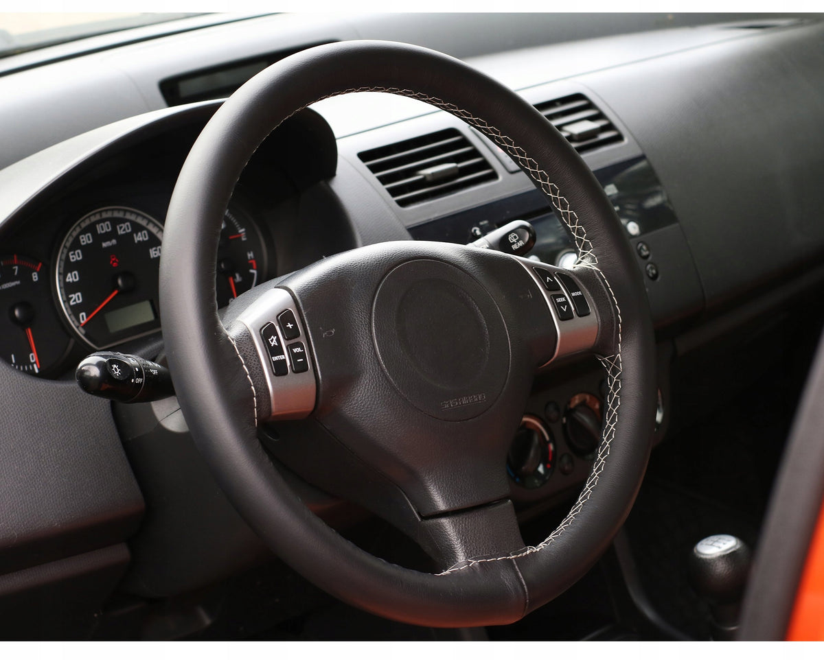 ONE PIECE LEATHER STEERING WHEEL COVER Manufacturer Pok-Ter