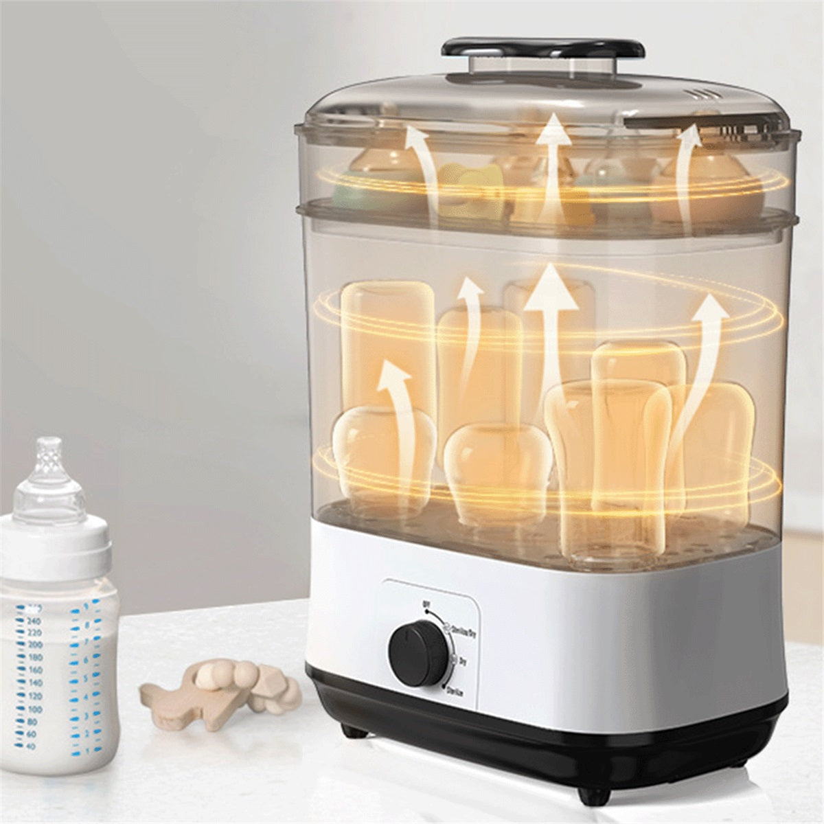 ONE-TOUCH STEAM STERILIZER FOR LACTATION ACCESSORIES BLACK Medical device no