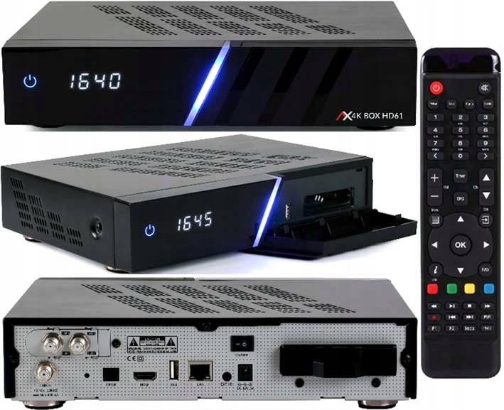 OPTICUM AX 4K BOX HD61 TWIN 2 X DVB-S2X 2xCI+ 1xCA