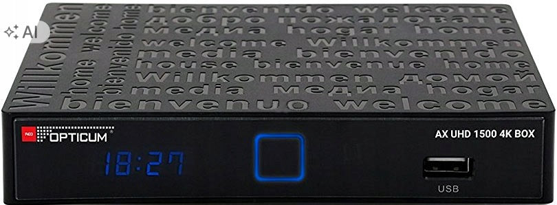 OPTICUM AX UHD 1500 4K DVB-S2 2xCI+ 1xCA ANDROID TV 6 Packaging status original