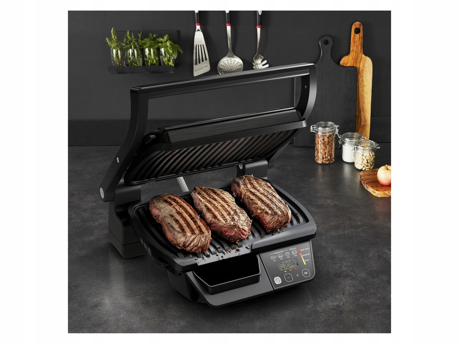 OPTIGRILL TEFAL GRILL CONTACT ELECTRIC PANINI BLACK 2000 W Brand Tefal