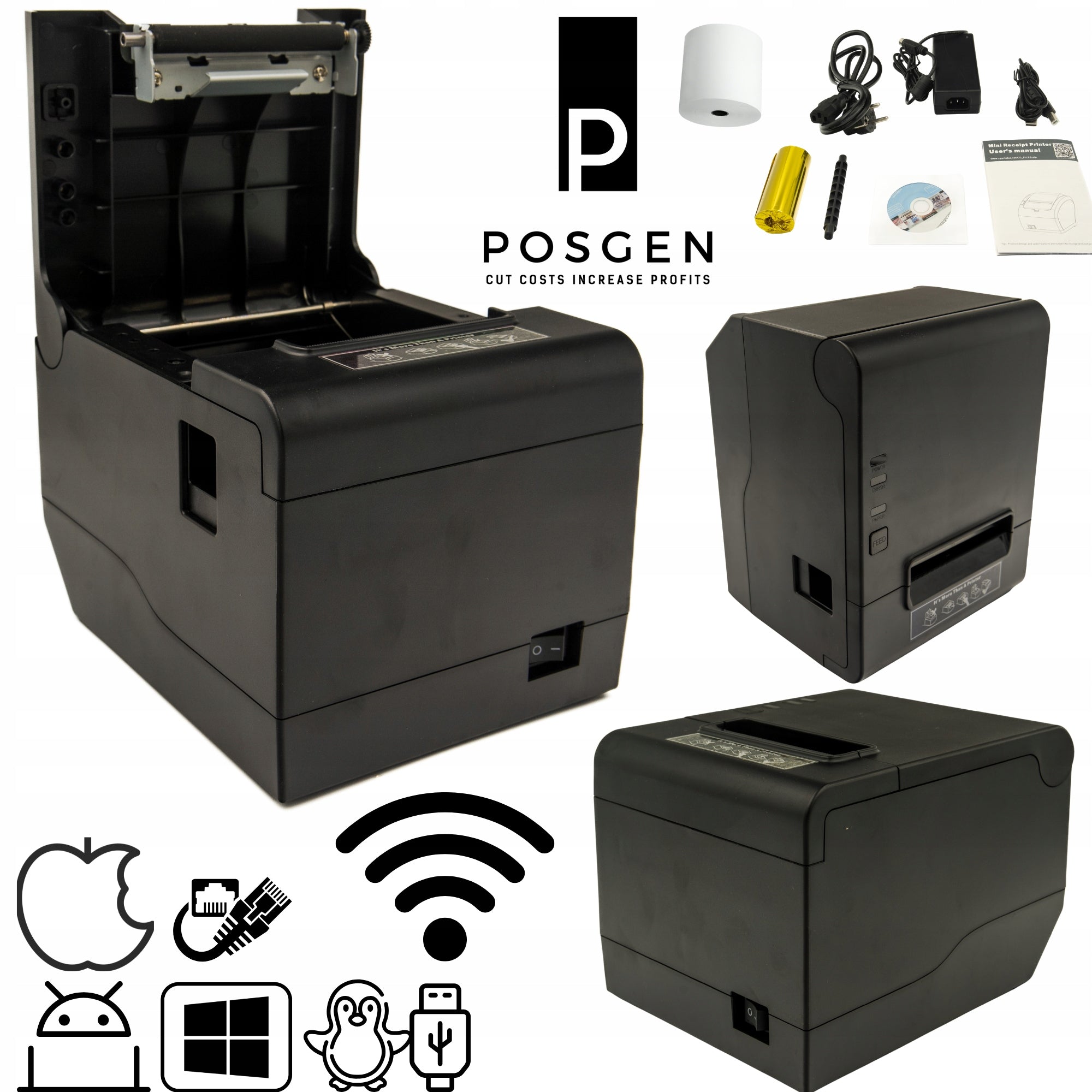 ORDER PRINTER VOUCHER RECEIPT POSGEN ORDO WIFI LAN USB POS KITCHEN