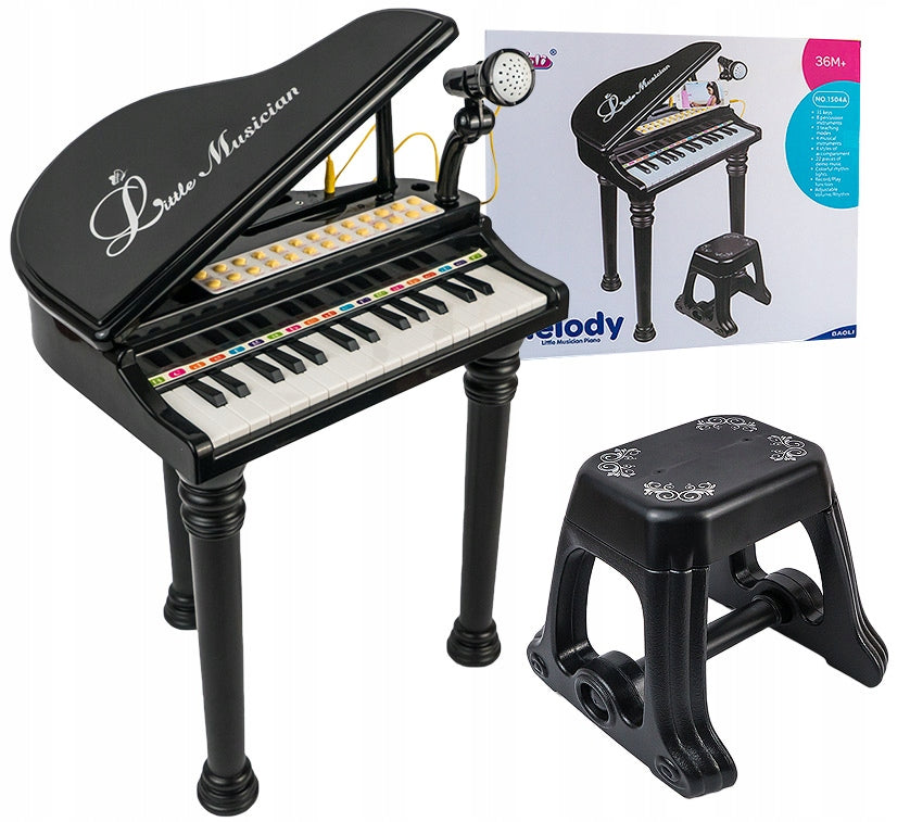 ORGAN FOR CHILDREN KEYBOARD MP3 PIANO + MICROPHONE STOOL LEARNING GAME SET