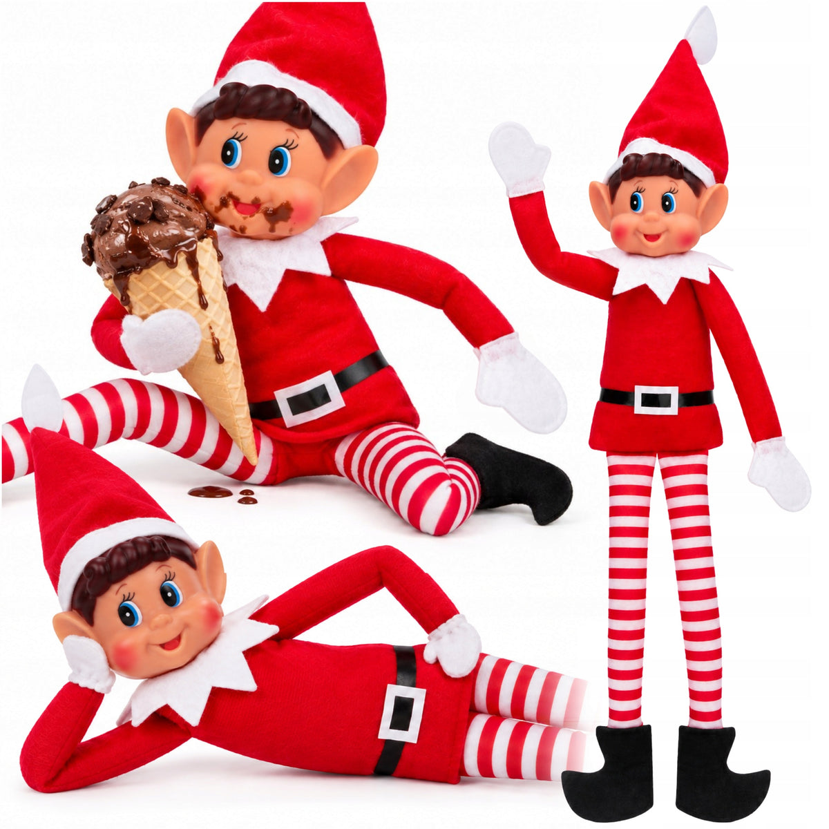 ORIGINAL ELF MISCHIEVOUS ELVES BEHAVIN BADLY MISCHIEVOUS GNOME WITH WIRES