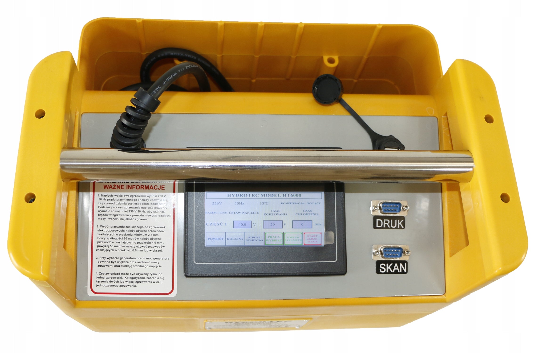 ORIGINAL electroresistance welding machine POLISH MENU 20-400mm power 4,2kW, 8 kg Manufacturer code HT6000