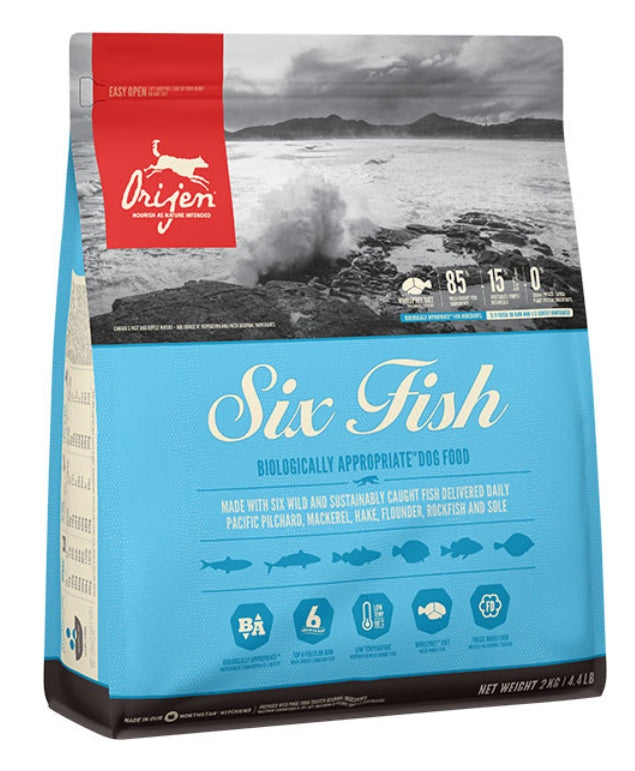 ORIJEN SIX FISH DOG 2KG + FREEBIE