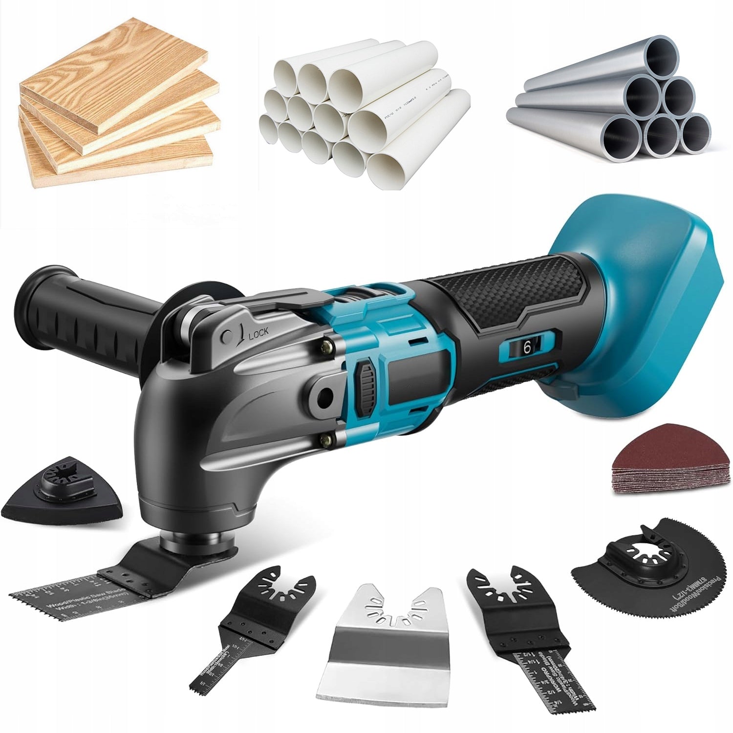 OSCILLATING TOOL MULTIFUNCTIONAL 18V 6 SPEED GRINDING SCRAPING