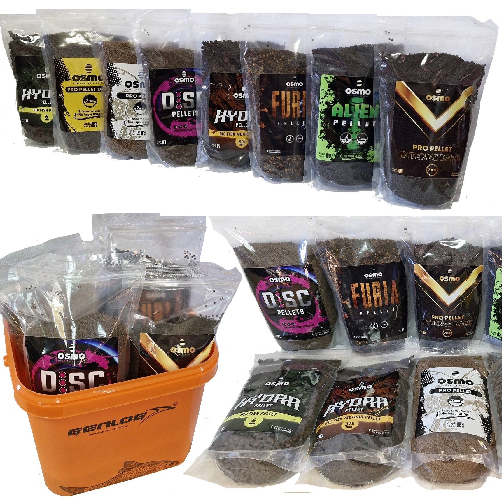 OSMO PELLET SET 8 PCS ALL FLAVORS + BUCKET METHOD