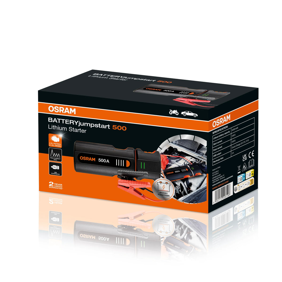 OSRAM Starting device OJS010 500A 12V BATTERYjumpstart 500 Brand Osram
