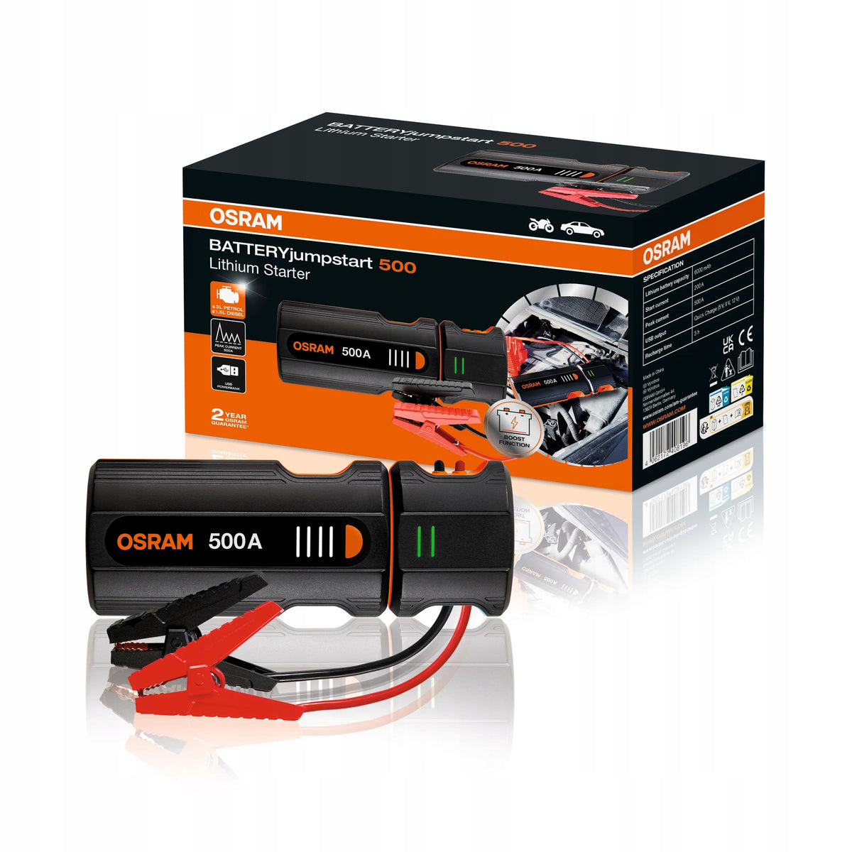 OSRAM Starting device OJS010 500A 12V BATTERYjumpstart 500