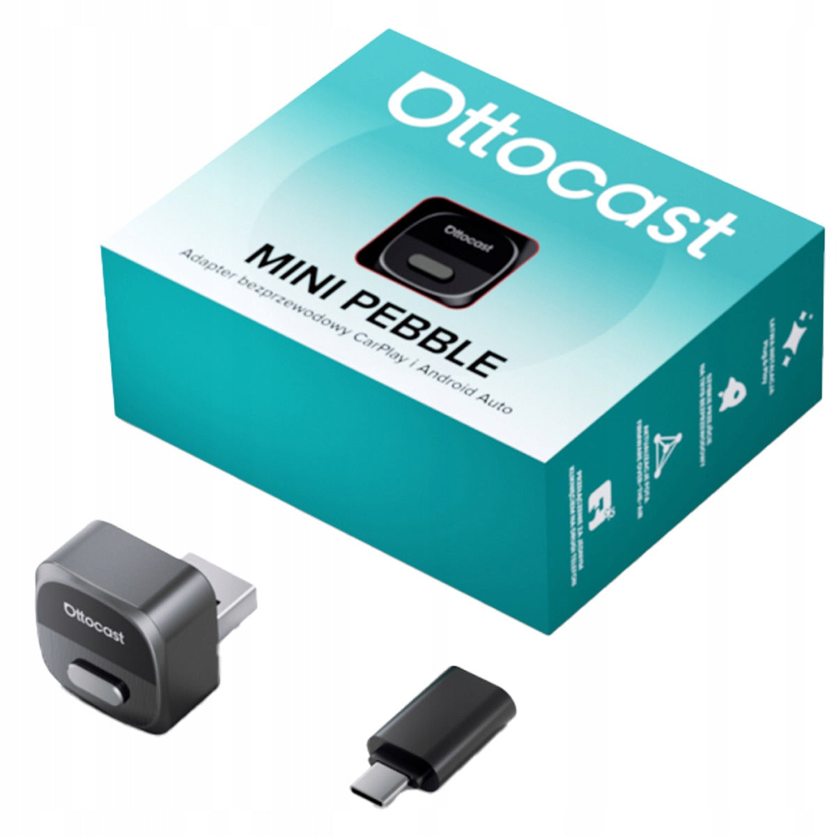 OTTOCAST Mini Pebble Wireless Android Auto CarPLAY Adapter CA525-T4A0 Manufacturer code CA525-T4A0