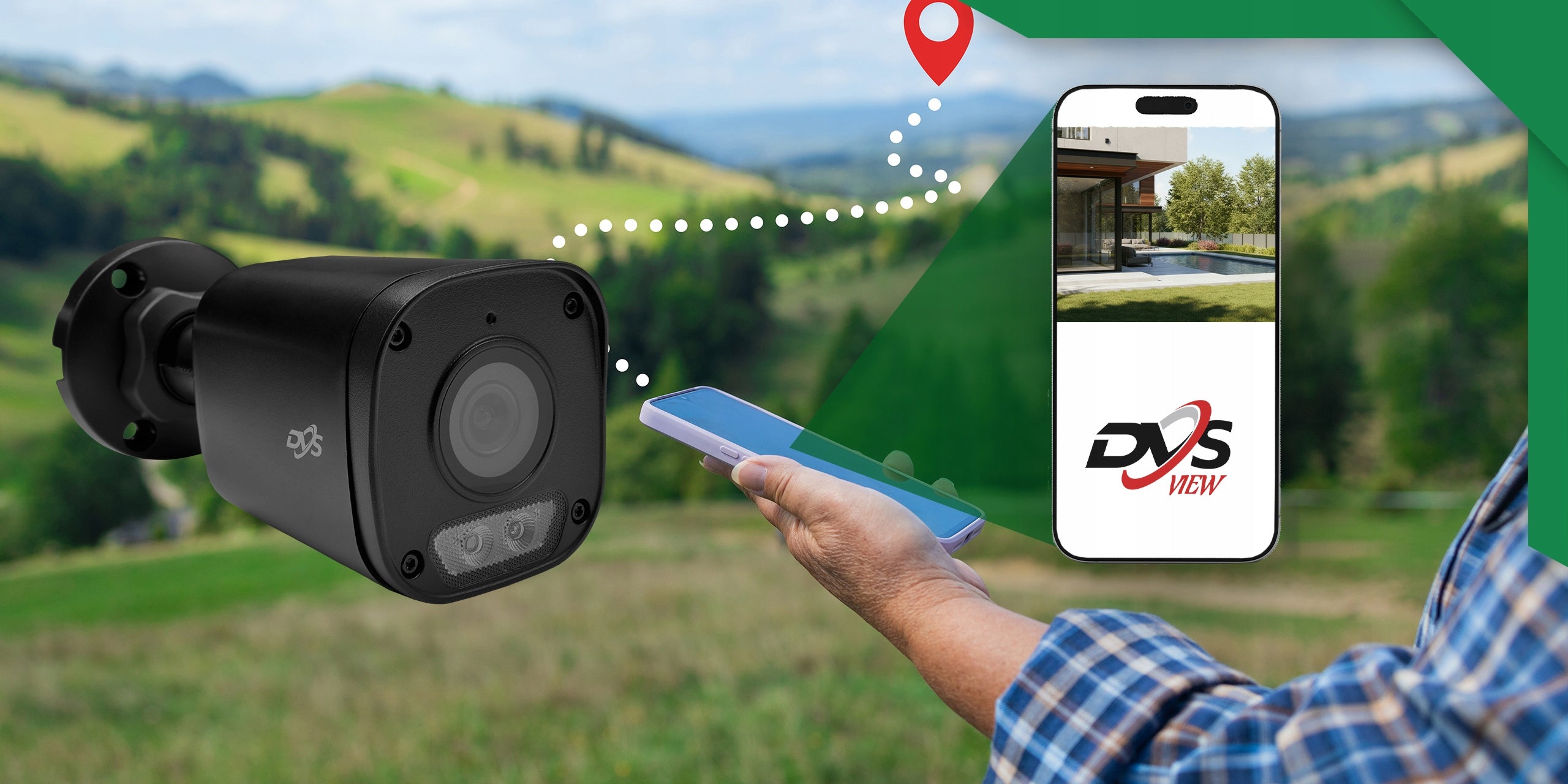 OUTDOOR BLACK CAMERA FOR HOME SURVEILLANCE 8MPX 4K IP POE TUBE BLACK DVS Brand DVS