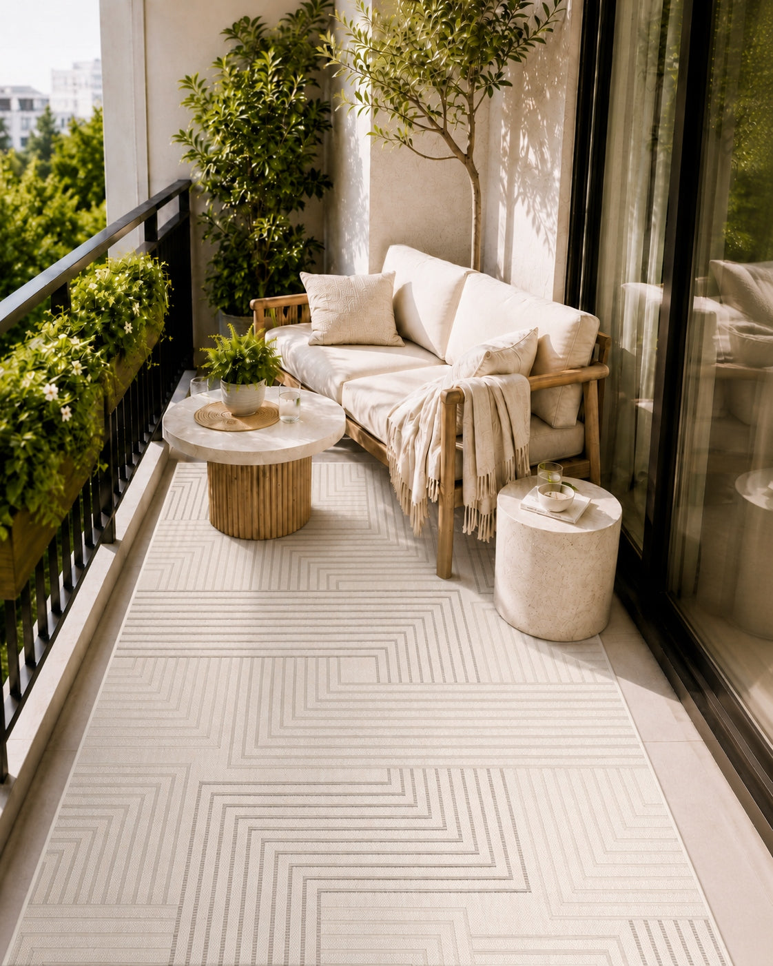 OUTDOOR CARPET 80x150 STRING CARPET FOR BALCONY FOR TERRACE BEIGE GARDEN Manufacturer code 16718561