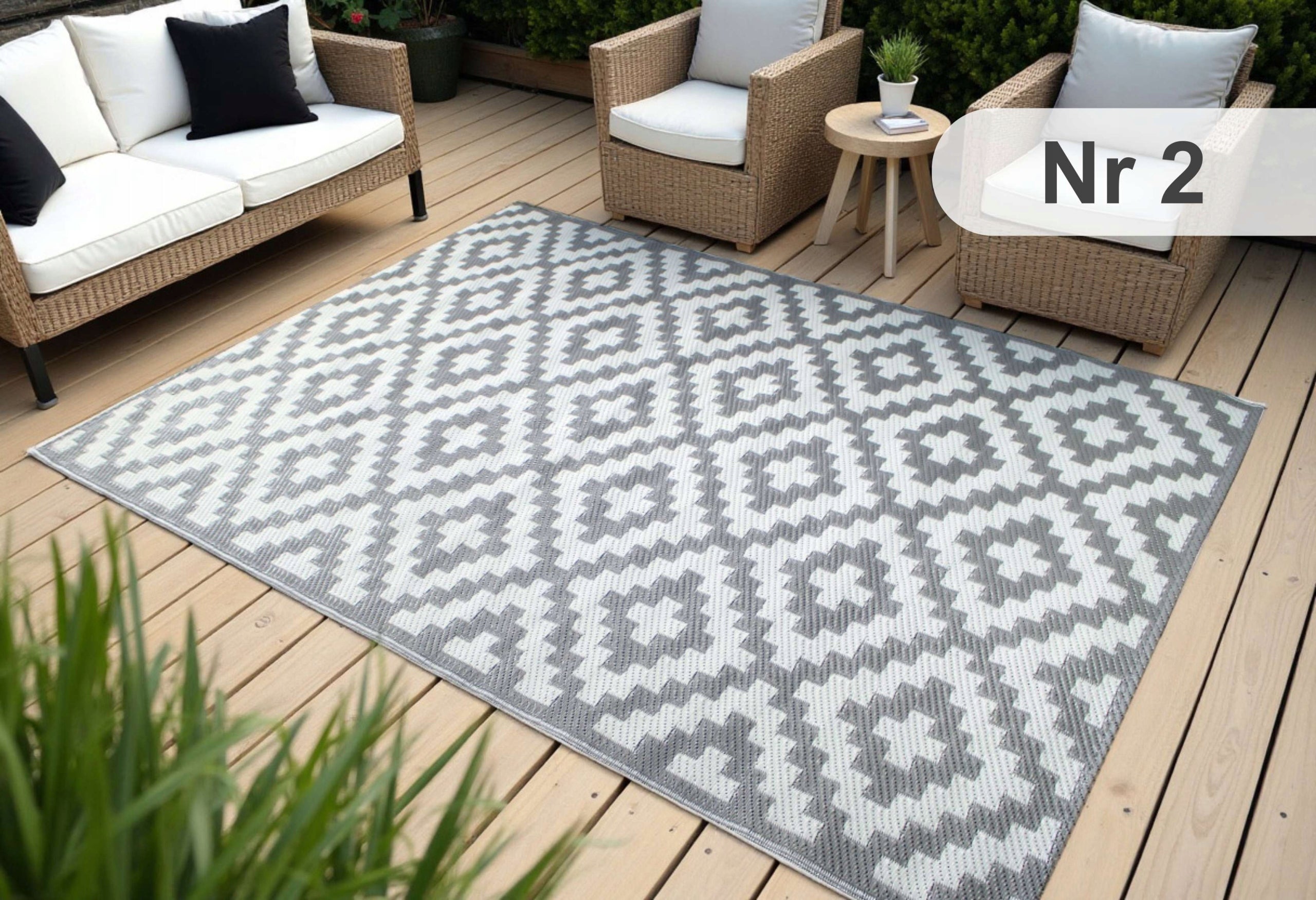 OUTDOOR CARPET FOR TERRACE 160x230 CM MODERN PATTERN WATERPROOF FOR BALCONY Manufacturer code Dywan zewnętrzny 160x230 nr 2