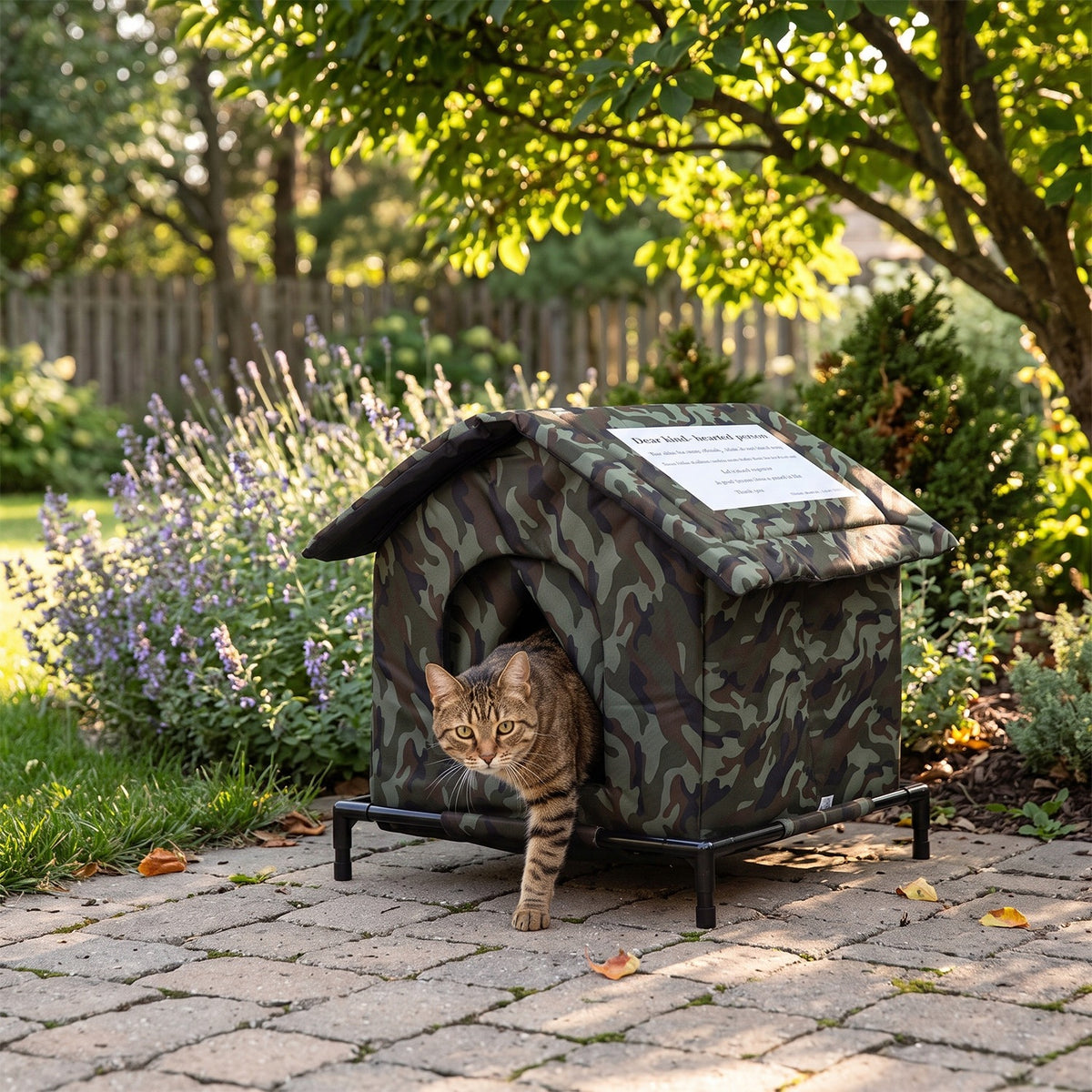 OUTDOOR CAT HOUSE MADE OF WATERPROOF OXFORD MATERIAL FOR ALL SEASONS Manufacturer code PT-5981X