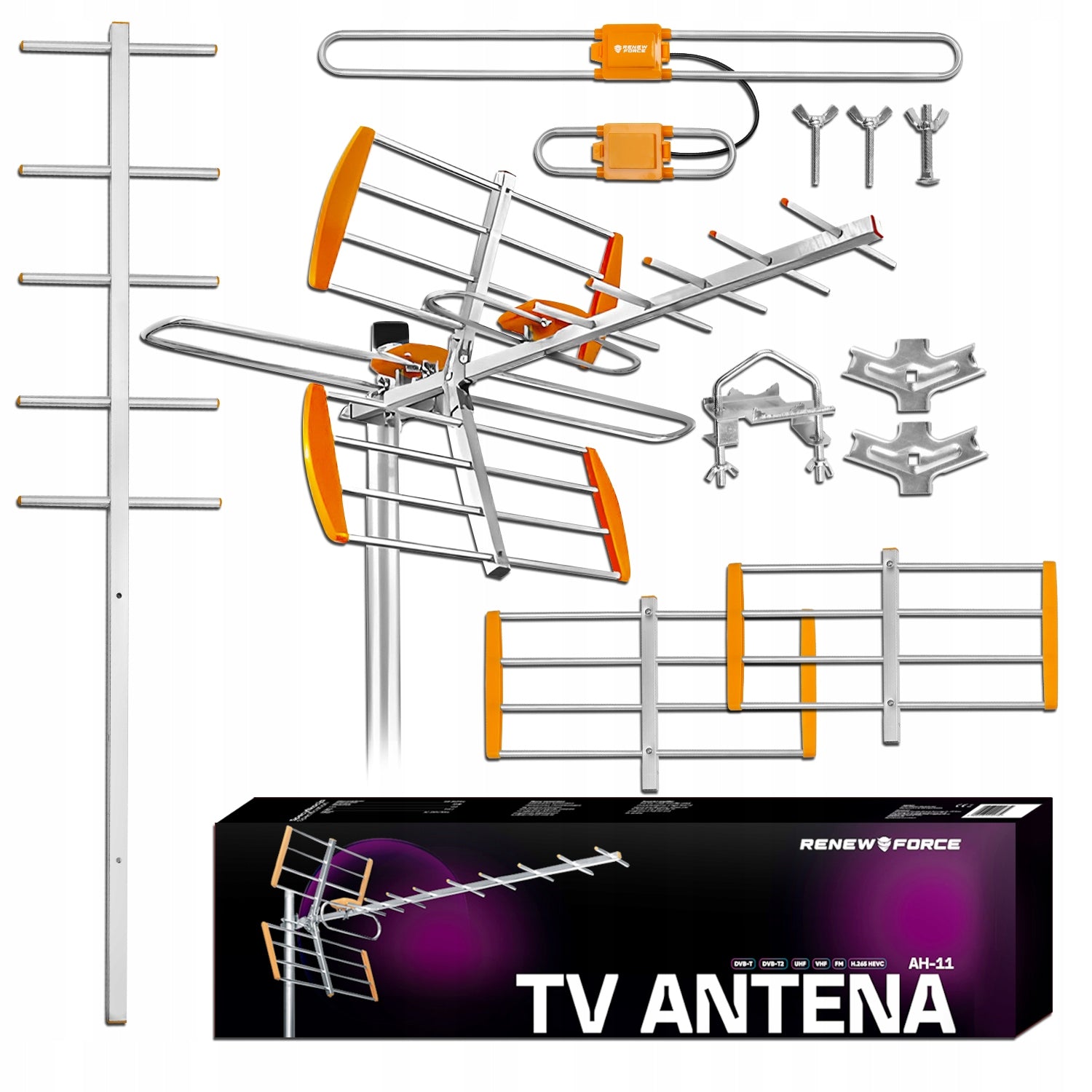 OUTDOOR DIRECTIONAL TERRESTRIAL TV ANTENNA MUX8 32 dB DVB-T2 4K ULTRA HD LTE