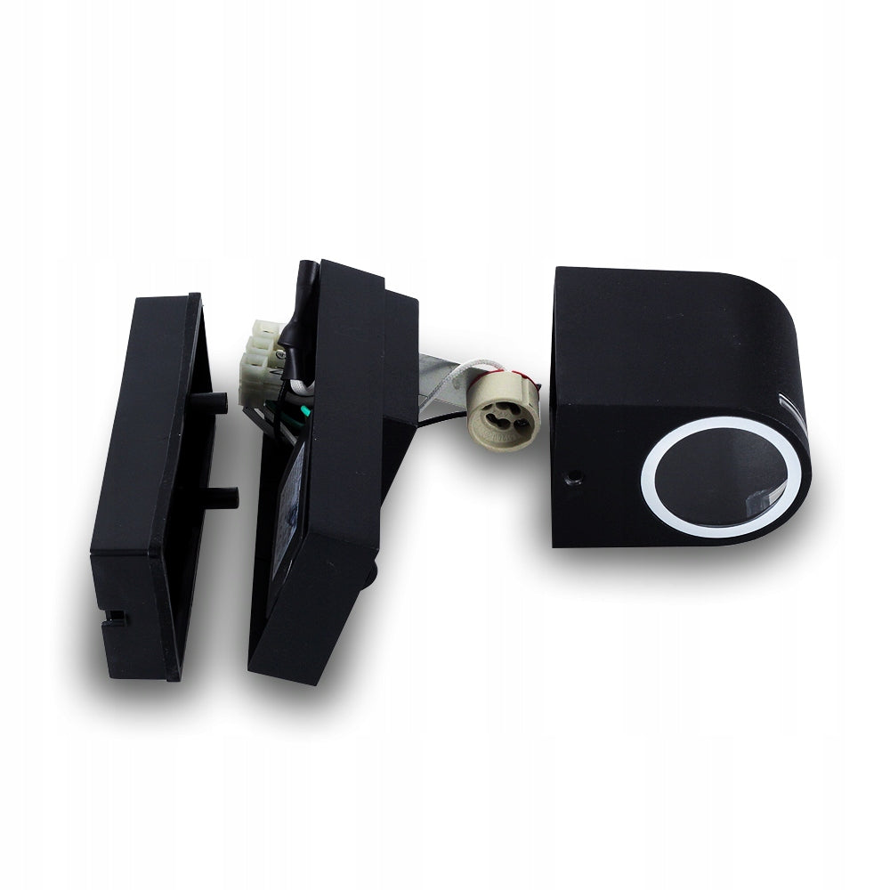 OUTDOOR GARDEN LAMP WALL LAMP WITH MOTION AND DUSK SENSOR GU10 Color black