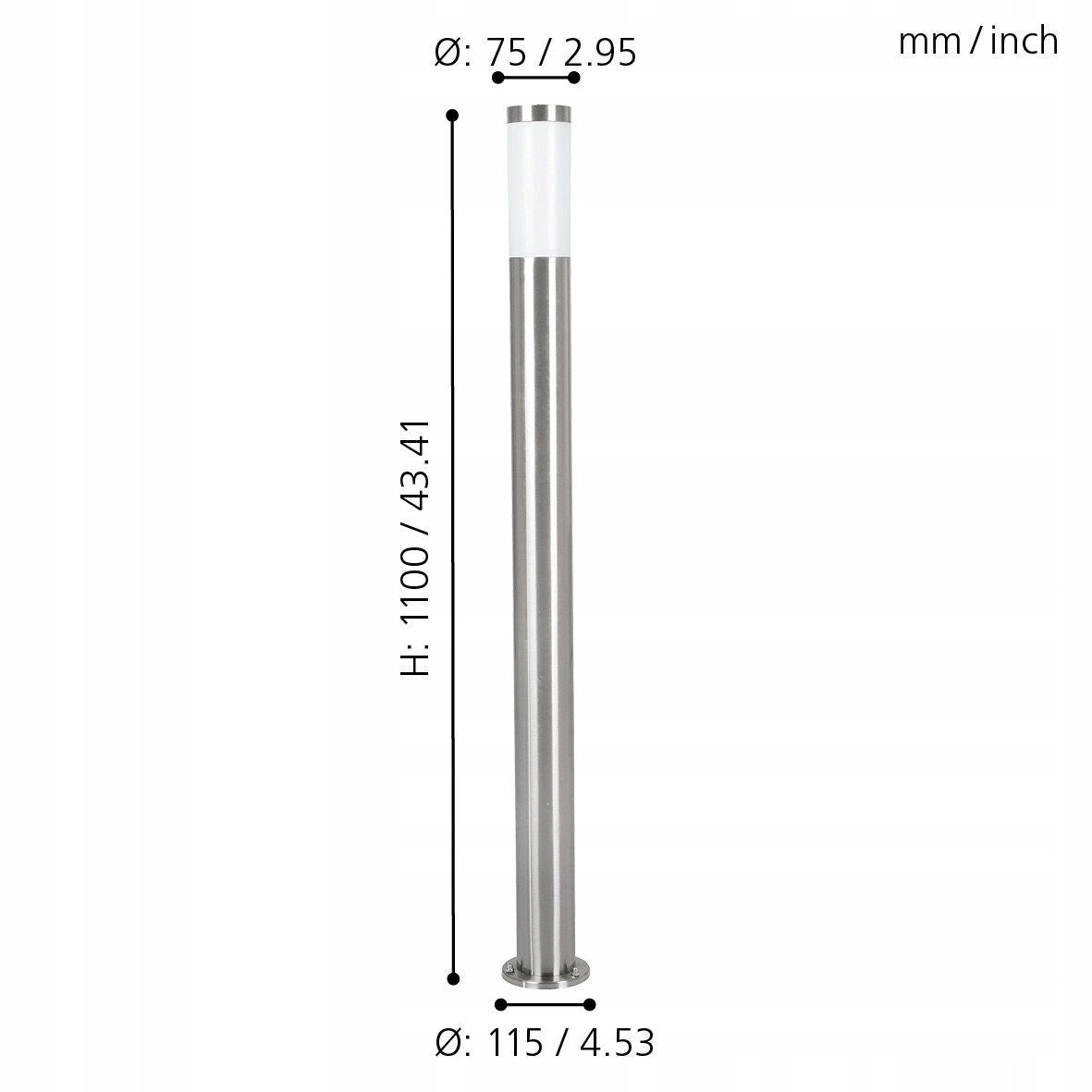 OUTDOOR GARDEN POST 110CM 1XE27 EGLO HELSINKI 81752 Protection class I