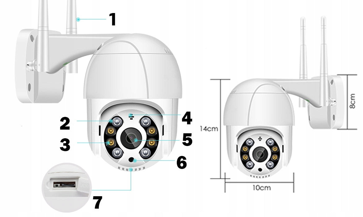 OUTDOOR IP WIFI CAMERA 8MP 4K 4x ZOOM ULTRA HD DETECTION 8MPx Batteries included no