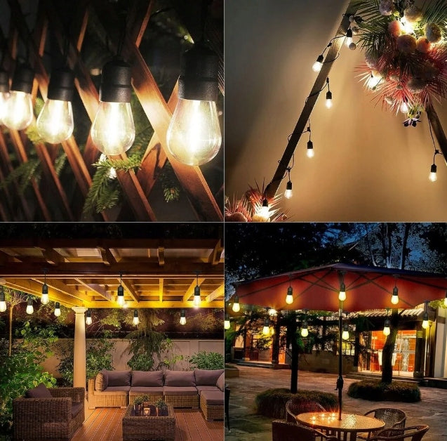 OUTDOOR LIGHT GARDEN GARLAND 20 LED BULBS 20M E27 WARM WHITE Length 2000 cm