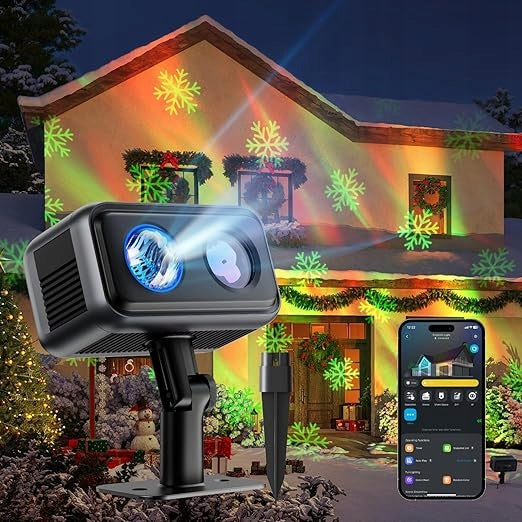 OUTDOOR PROJECTOR LIGHT LASER AURORA RGB GOVEE DECORATION 51 MODES Packaging status original