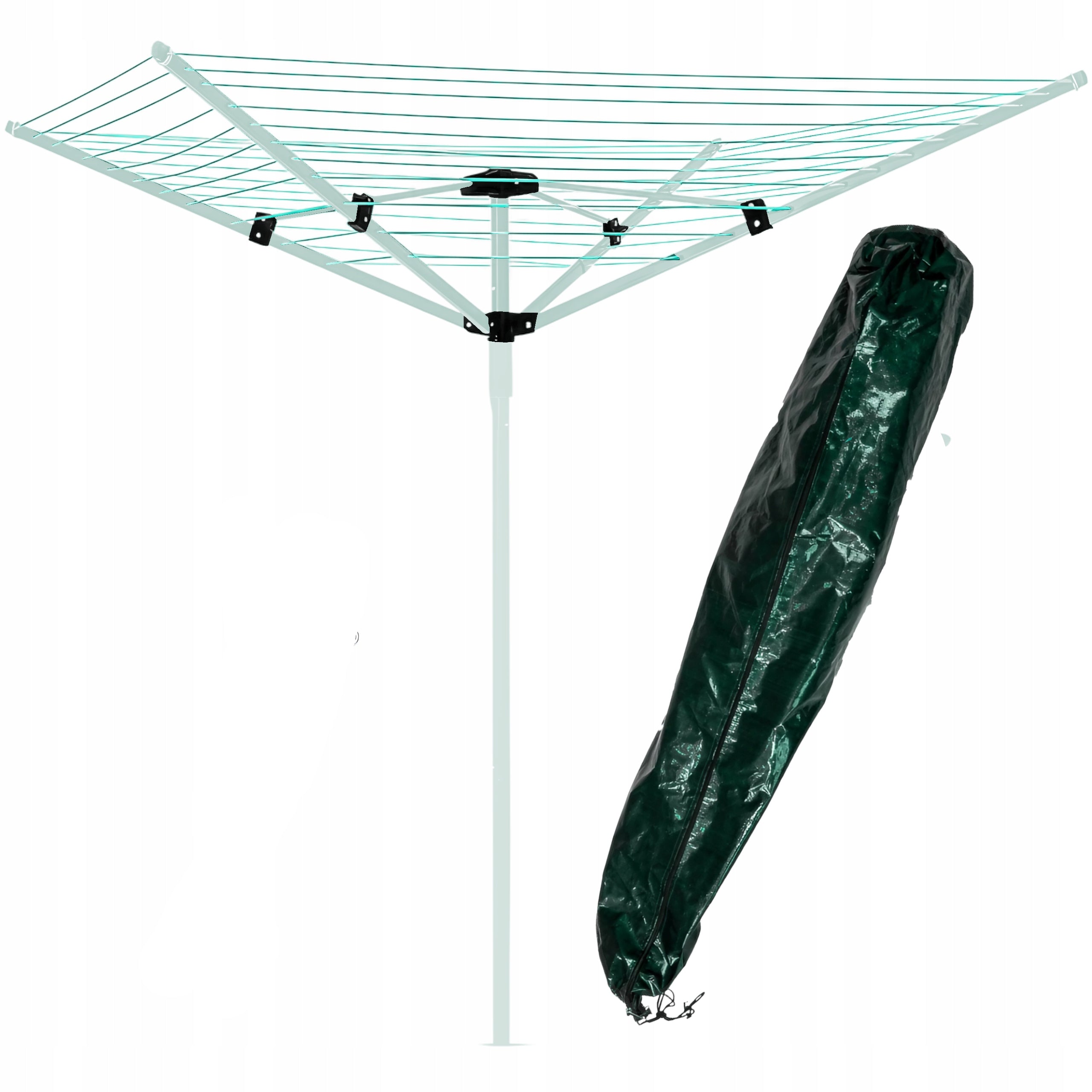 OUTDOOR ROTARY LAUNDRY GARDEN DRYER 4 ARMS + COVER Weight 2.5 kg