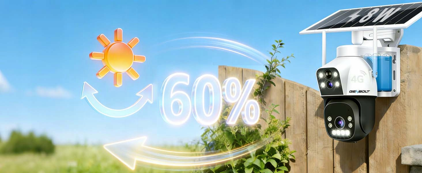 OUTDOOR SOLAR IP 7/24 CAMERA FOR 4G LTE SIM CARD GSM DUAL ROTARY SMART cctv Model GB217H-4G