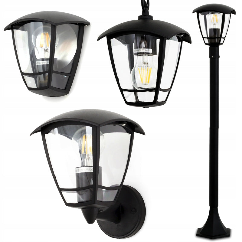 OUTDOOR STANDING LAMP LED POST lantern 100cm E27 Batteries included no
