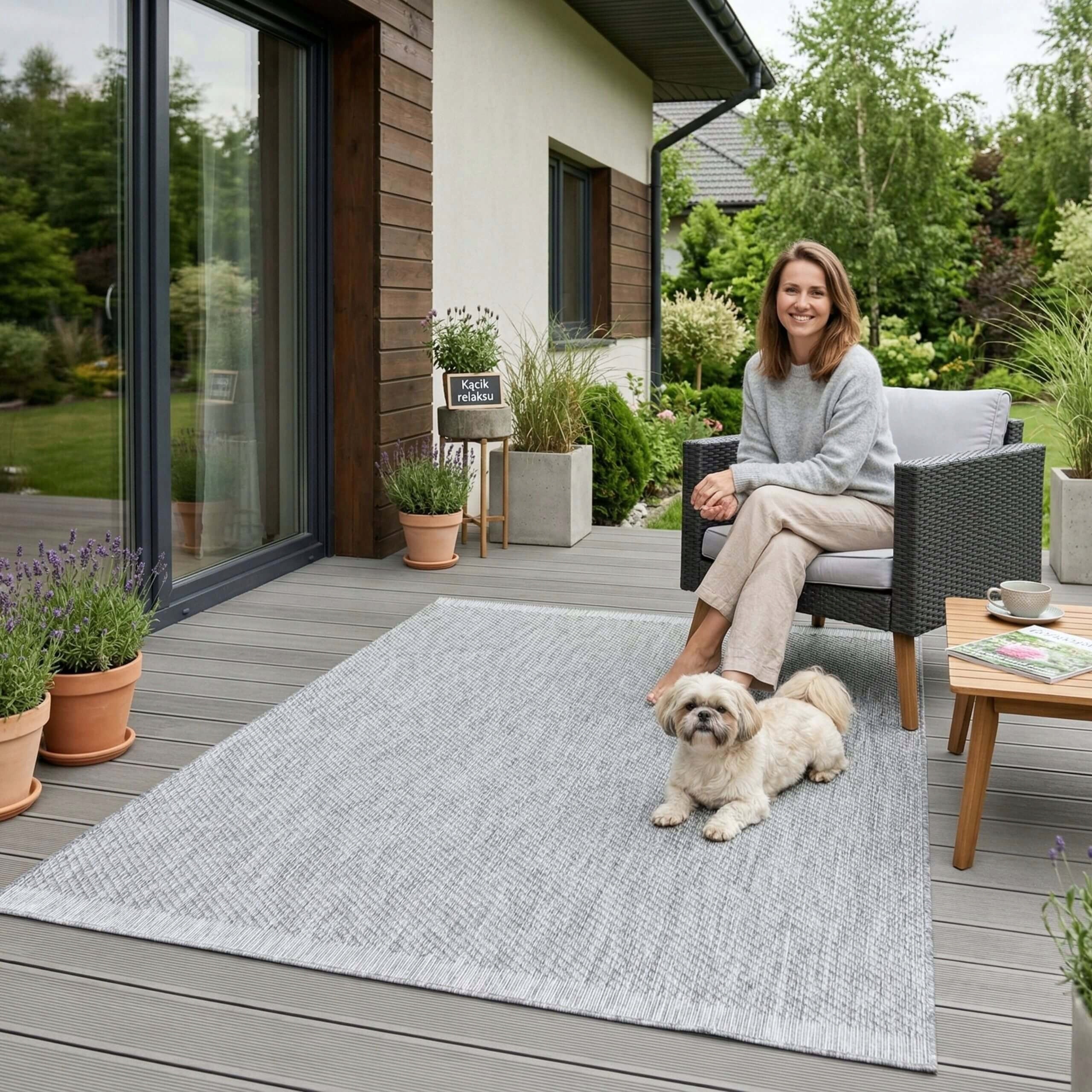 OUTDOOR TERRACE RUG 60X110 WATERPROOF GARDEN FOR TERRACE BALCONY MAT Packaging status original