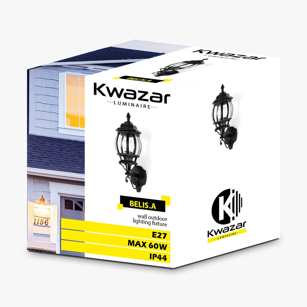 OUTDOOR WALL LAMP FACADE GARDEN LAMP E27 Brand Kwazar Luminaire