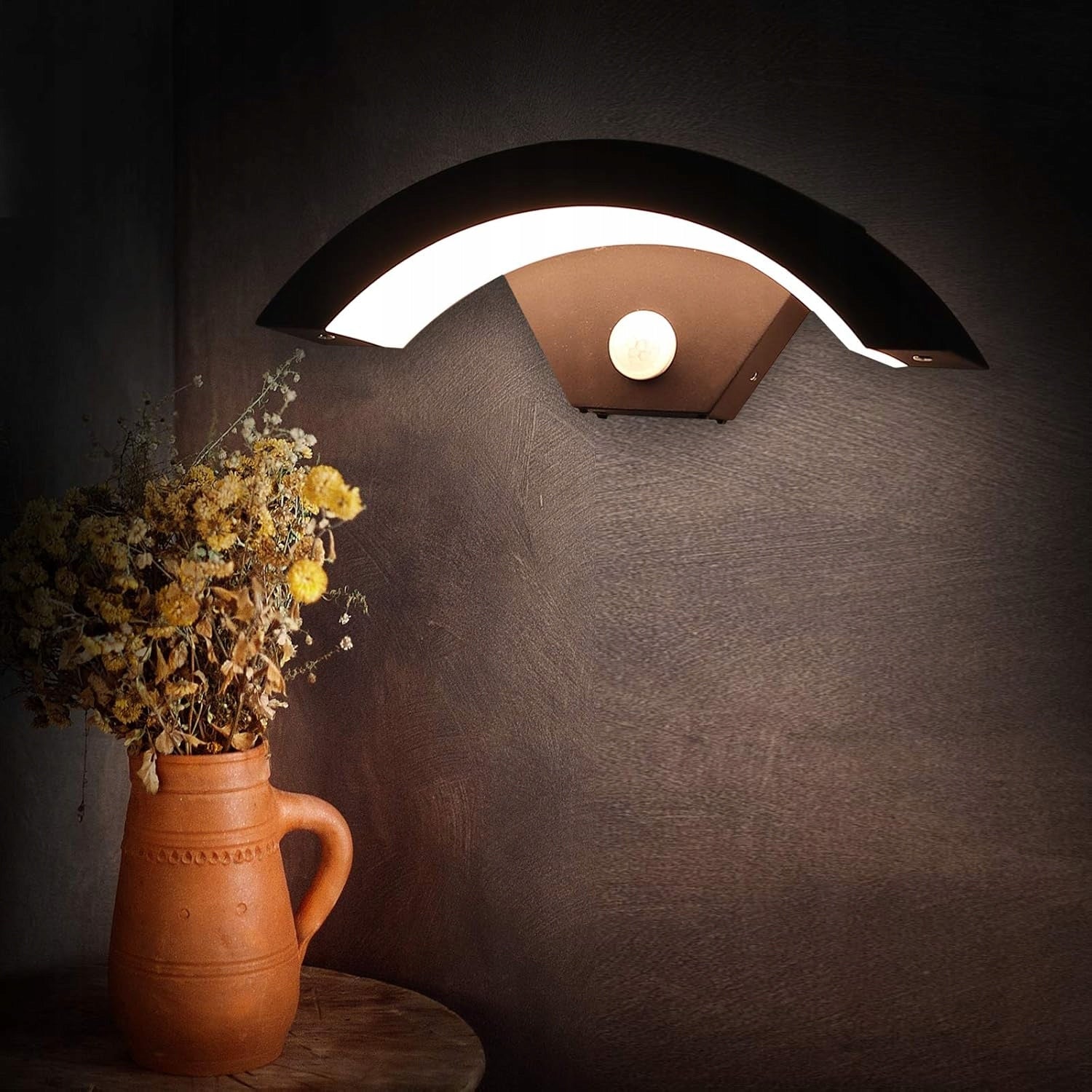 OUTDOOR WALL LAMP LED GARDEN LAMP 18W WALL FACADE MOTION SENSOR Color black