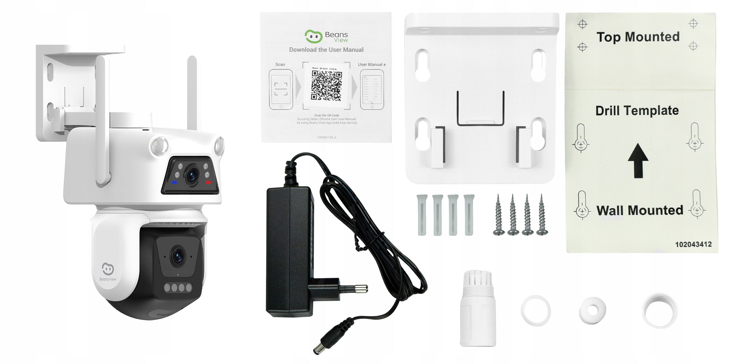 OUTDOOR WIFI CAMERA ROTATING 10 Mpx DUAL 2X 5Mpx BEANSVIEW PTZ EZVIZ Model D320 Dual 3K KAMERA WIFI OBROTOWA MONITORING DOMU