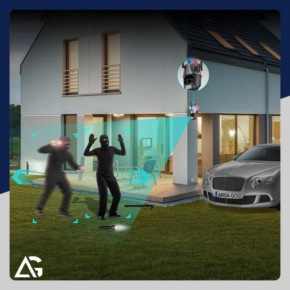OUTDOOR WIFI CAMERA ROTATING DOUBLE ALARM ZOOM DETECTION + 5M CABLE Brand ARSA GO