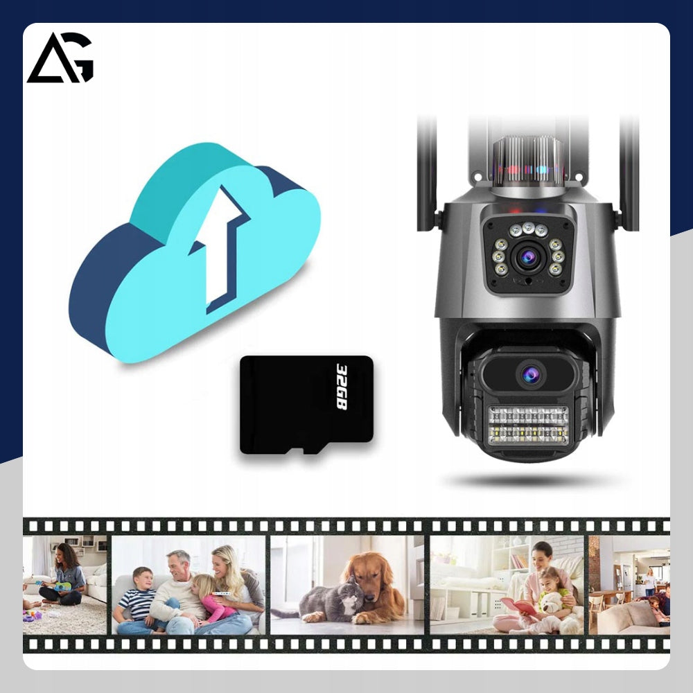 OUTDOOR WIFI CAMERA ROTATING DOUBLE ALARM ZOOM DETECTION + 5M CABLE Certificates of conformity CE WEEE