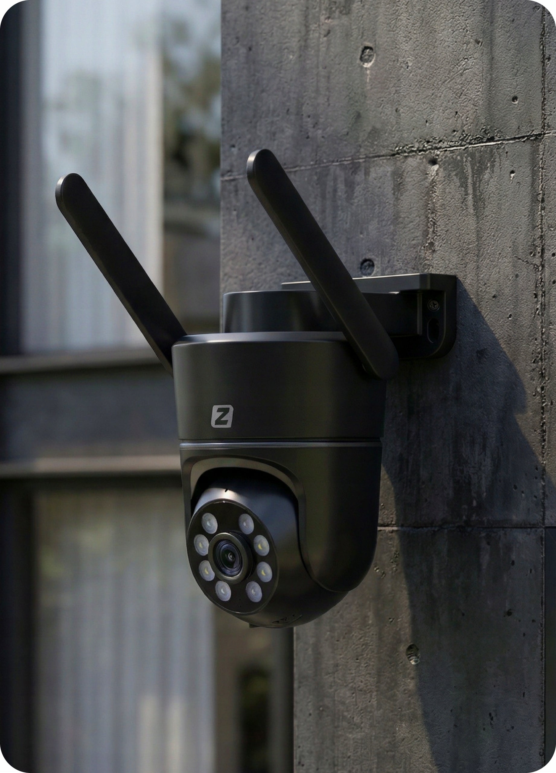 OUTDOOR WIFI IP ROTATING CAMERA 3MPx 4xZOOM App, Black Detection Packaging status original