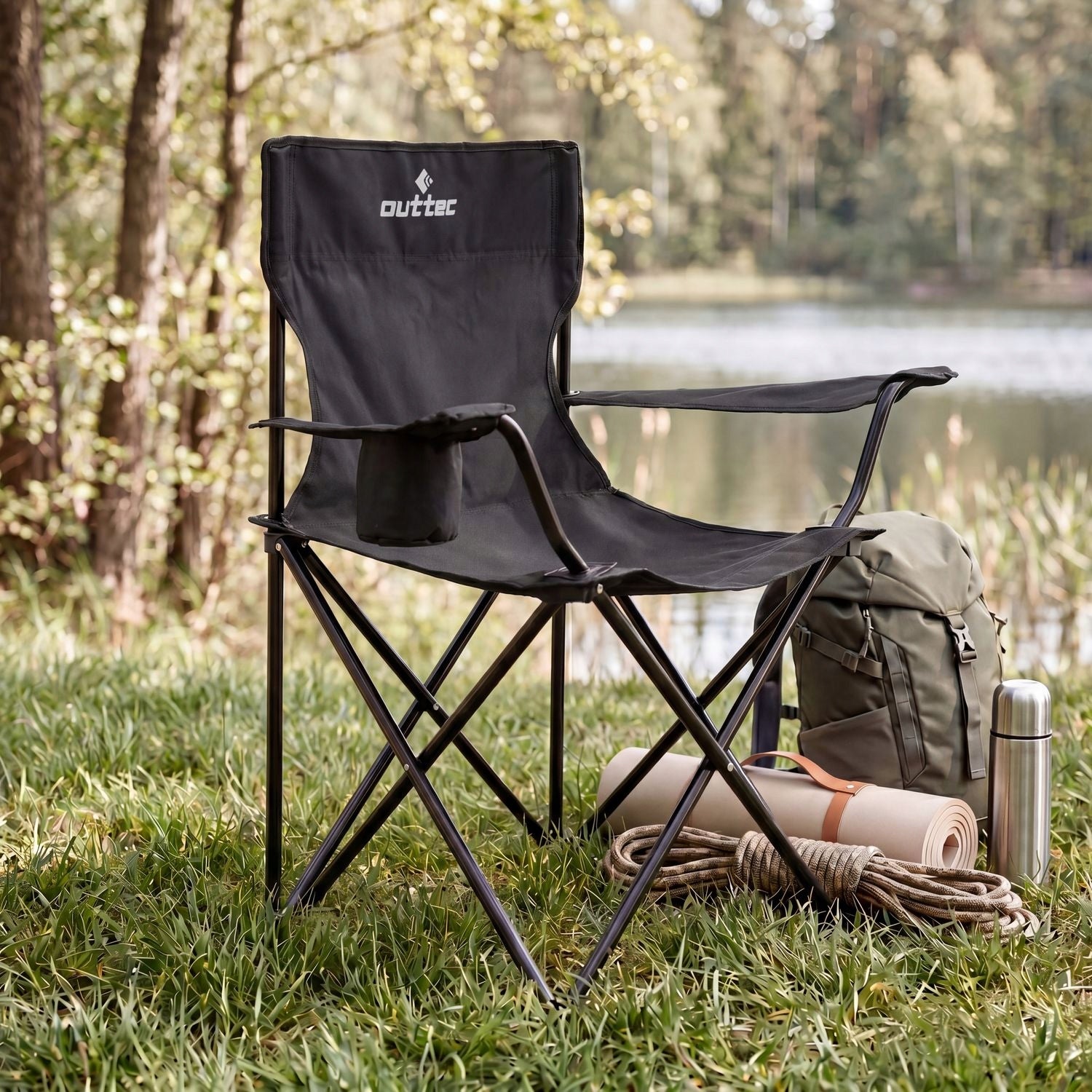 OUTTEC FOLDING HIKING CHAIR WITH CAMPING BACKREST Manufacturer code O-42088