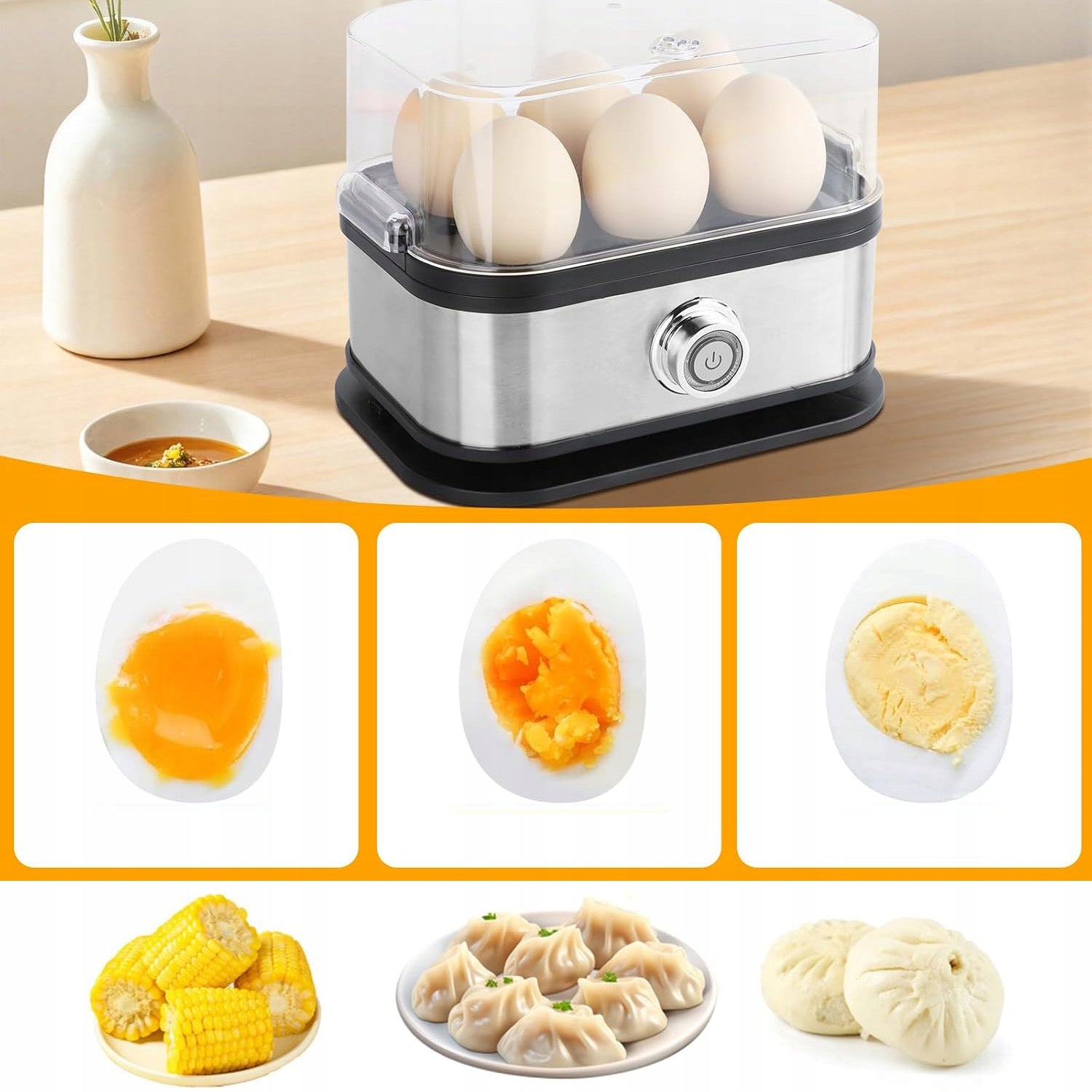 OVARIES FAST, COMPACT EGG COOKER WITH 200W POWER Brand no brand