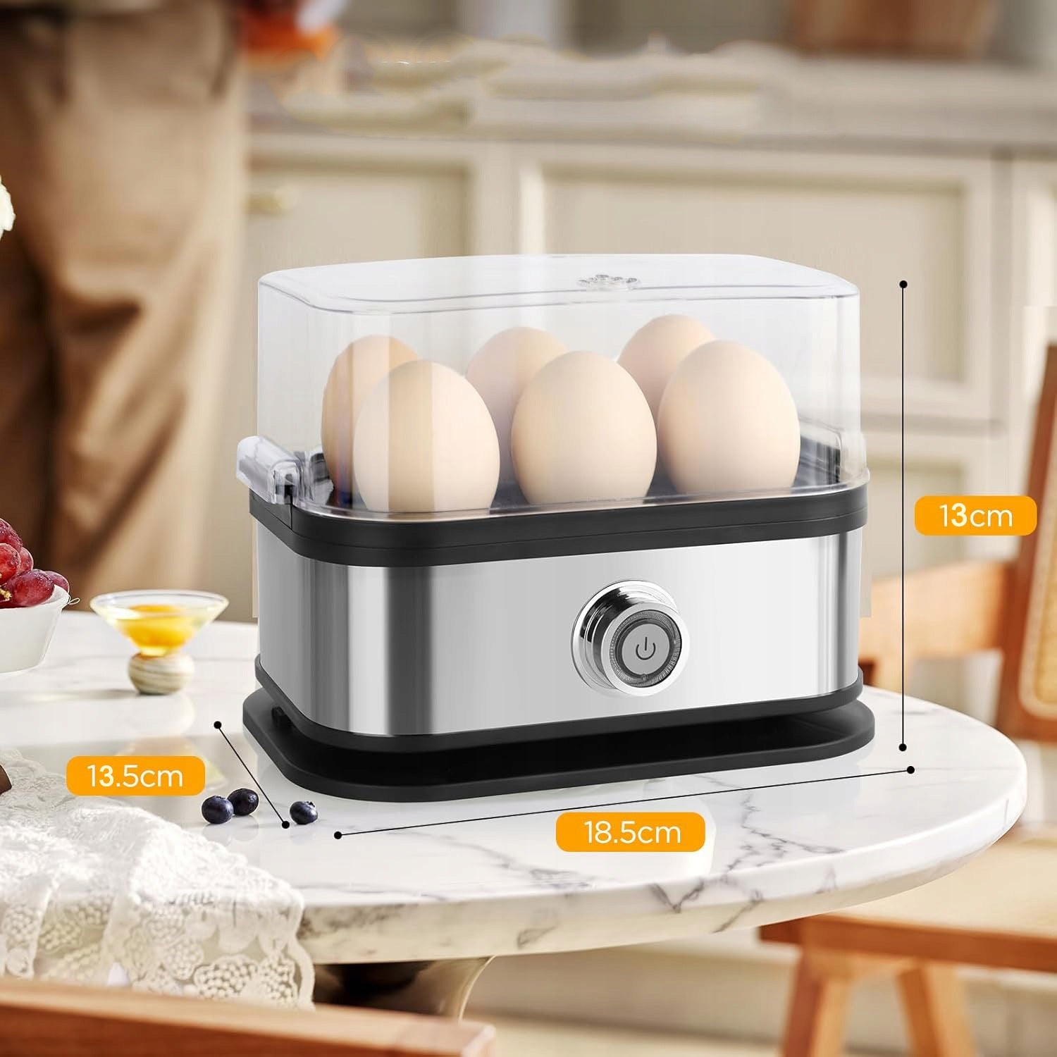 OVARIES FAST, COMPACT EGG COOKER WITH 200W POWER Packaging status original