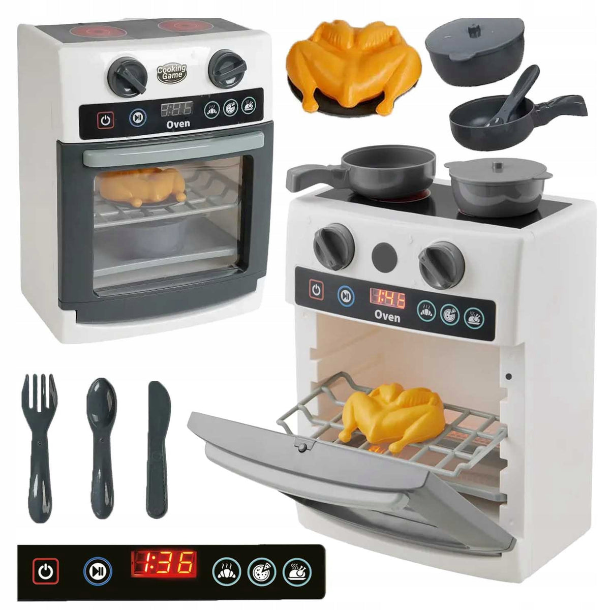 OVEN COOKER ELECTRIC TOUCH PANEL POT PLATE SOUND LED 3+