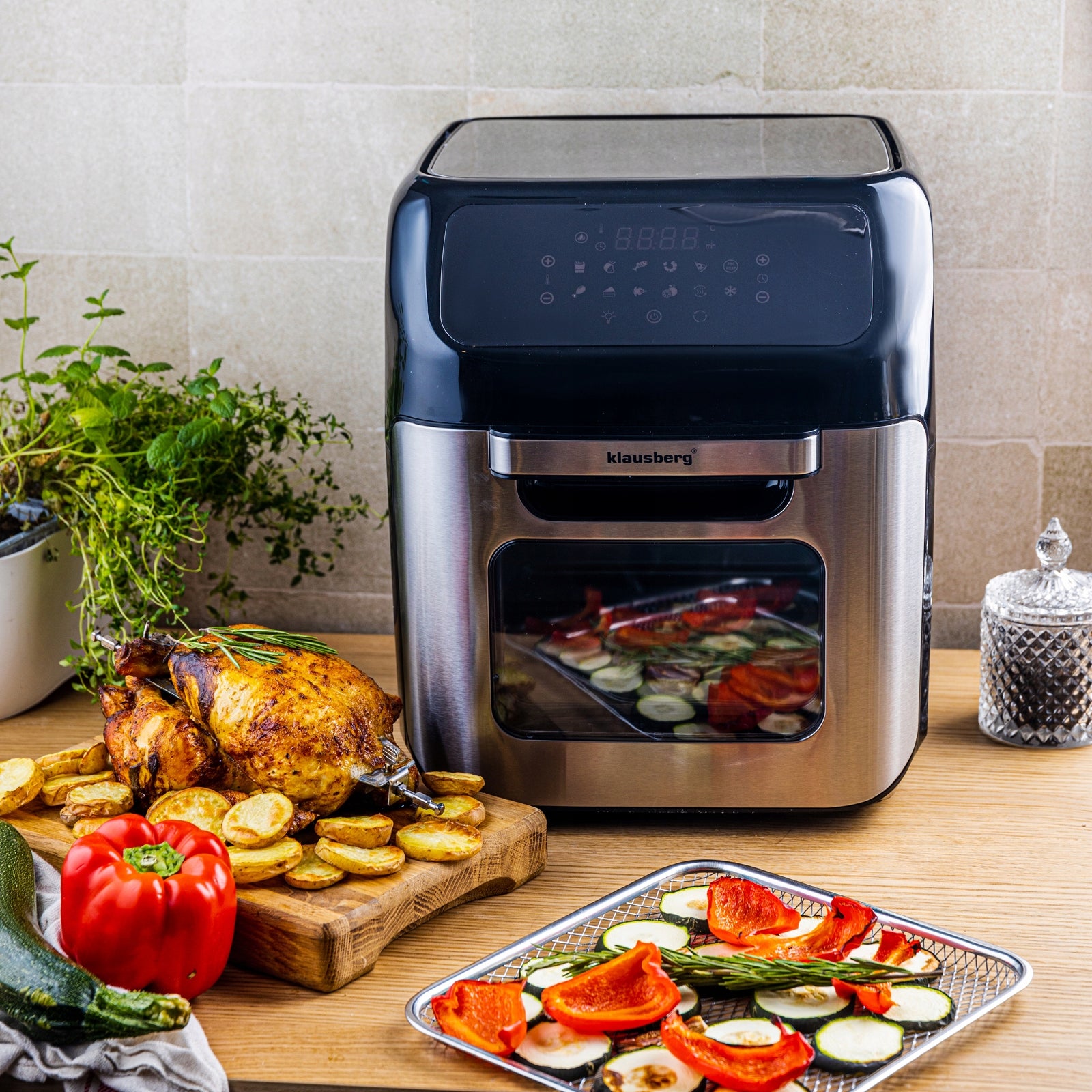 OVEN FAT-FREE fryer 12L 1800W 12in1 KLAUSBERG + ACCESSORIES Manufacturer code KB-7557