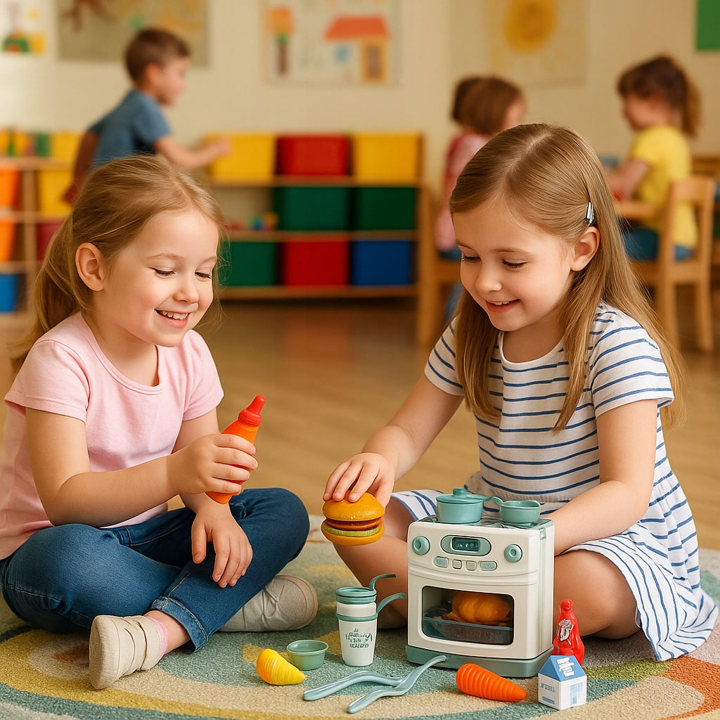 OVEN WITH OVEN for Children Battery Operated Household Toy for Kitchen Packaging status original