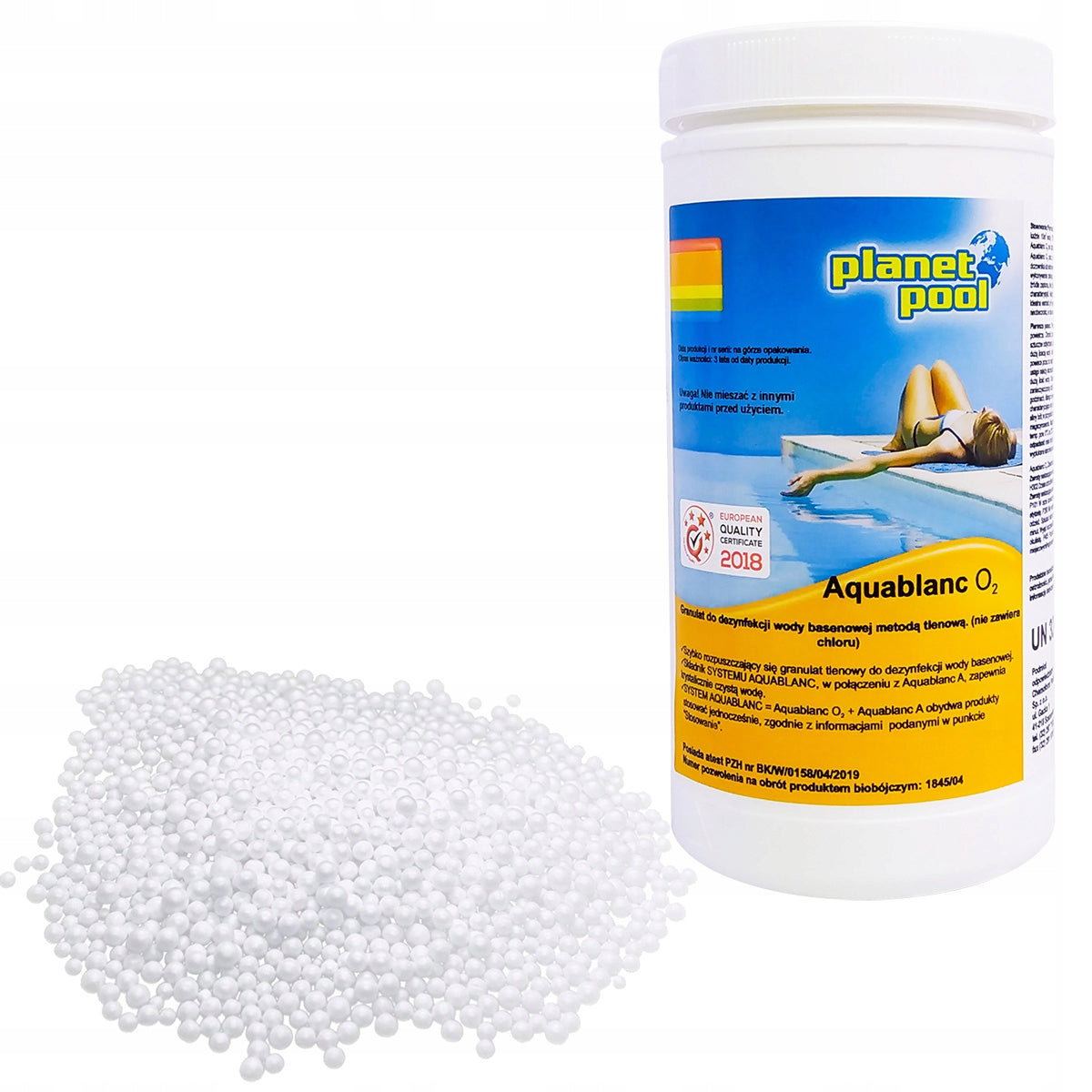 OXYGEN FOR POOL AQUABLANC O2 OXYGEN Disinfection Active OXYGEN O2 granules 1k