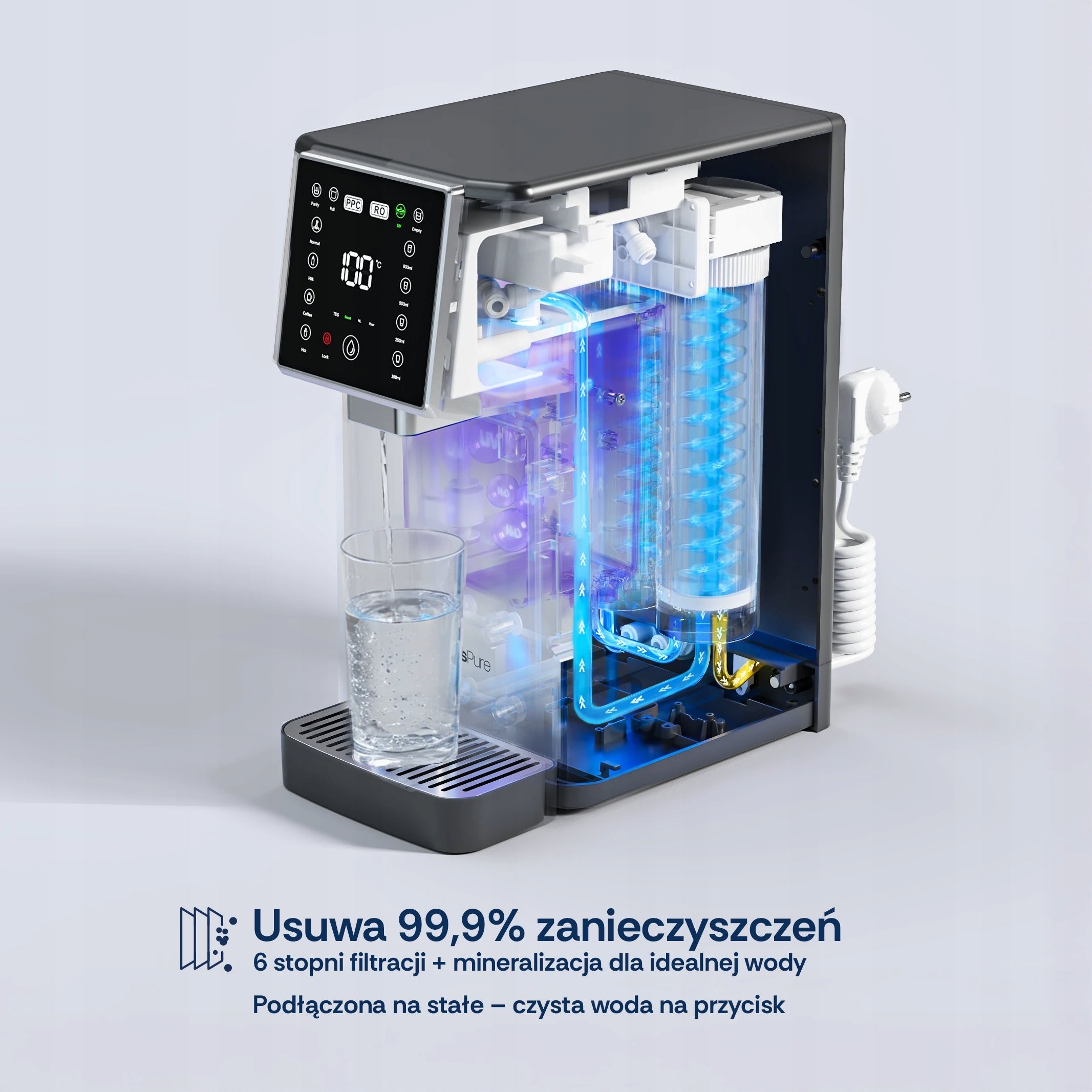 OasisPure FreshGo Slim Reverse Osmosis UV Direct Flow Countertop Manufacturer code OF-S24001