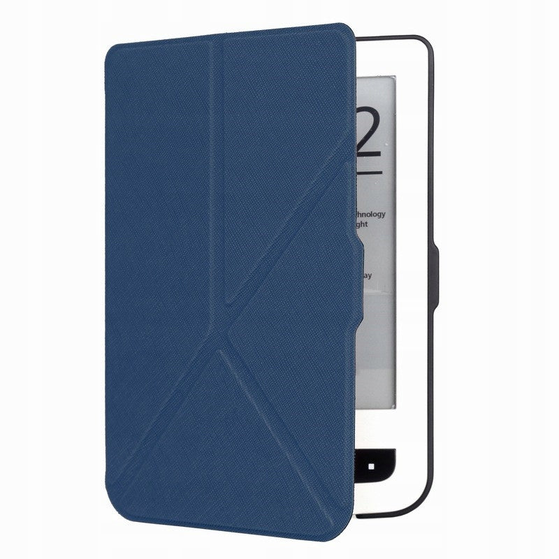 Obal Origami Durable Lock Pocketbook 614/615/624/625/626 - modré, stojánek