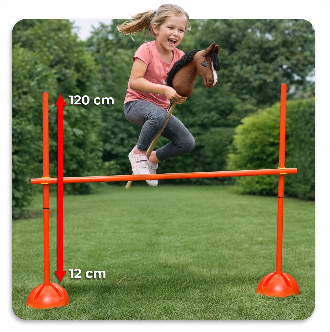 Obstacle Hobby Horse 120cm Adjustable Training Fence for Horse on Stick Brand no brand