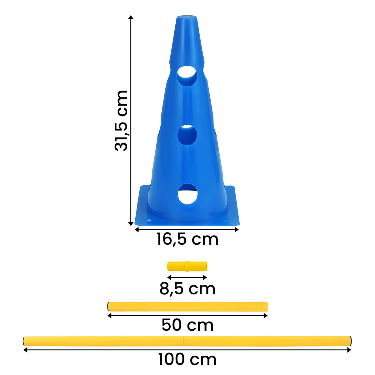 Obstacle course for dog training set 12 cones 100 cm Packaging status original