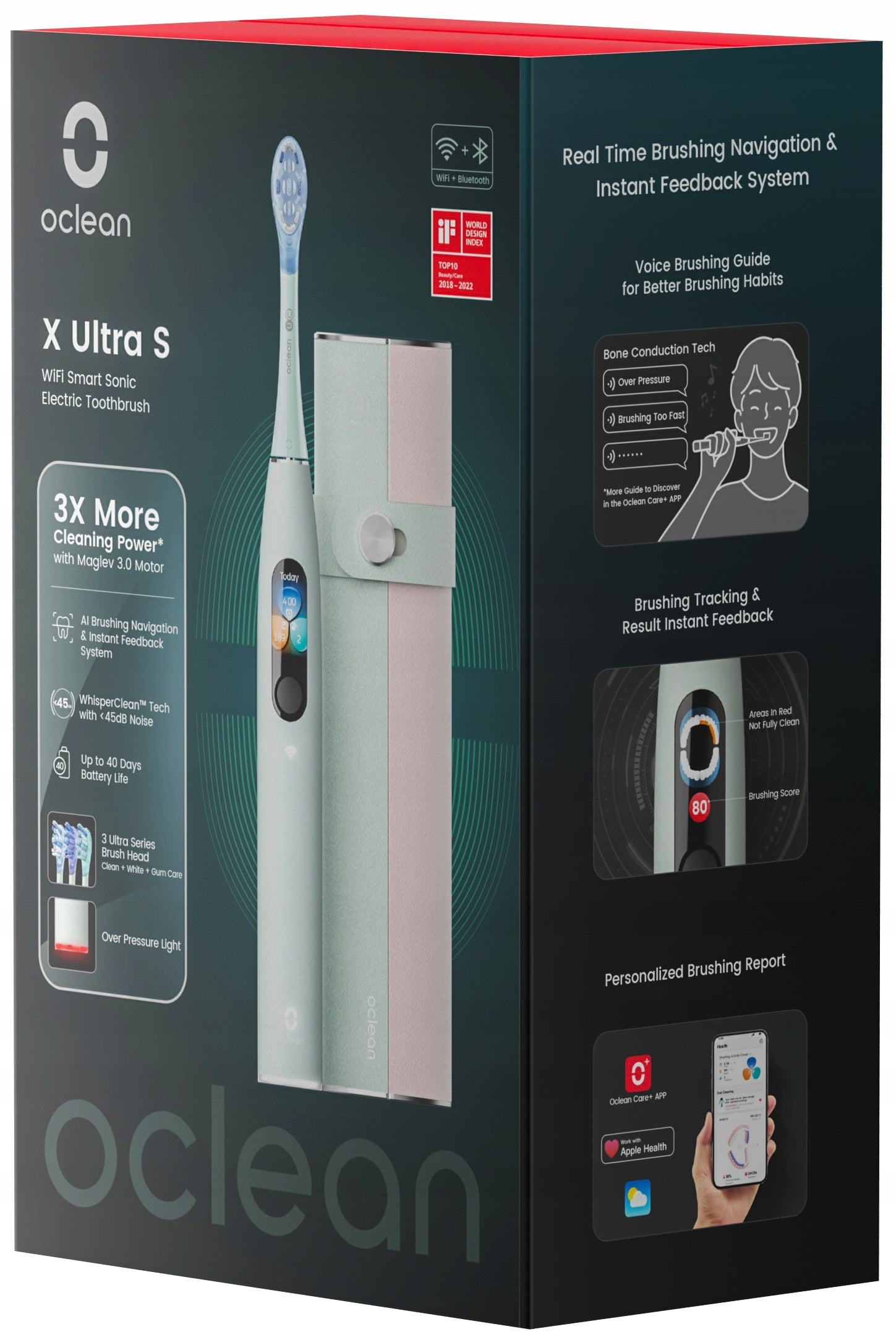 Oclean X Ultra Set Mint Sonic Toothbrush Brand Oclean